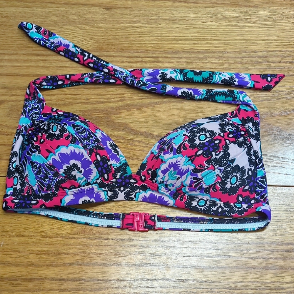 Floral Halter Bikini Top